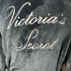 Victoria's Secret Black Medium Scripted Robe